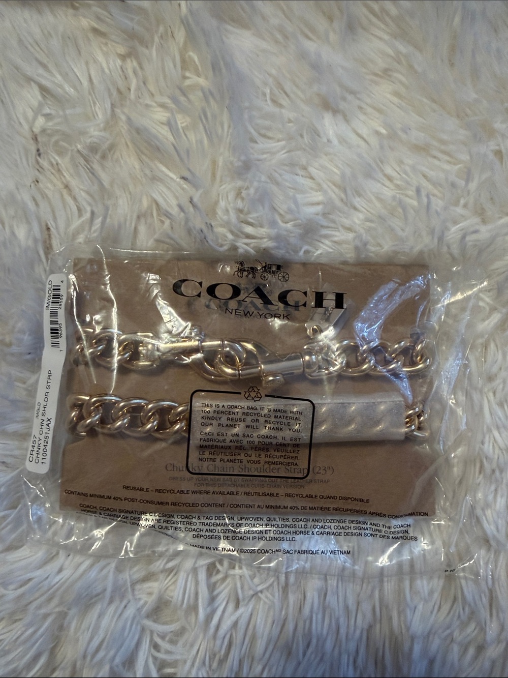 Coach Gold Chain Shoulder Strap
